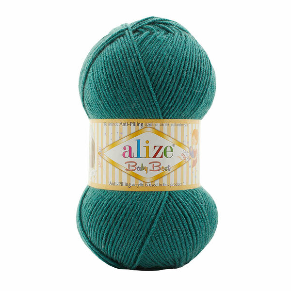 Пряжа Alize 'Baby Best' 100г 240м (10% бамбук, 90% акрил) с эффектом Антипиллинг (847 птичьи перья)