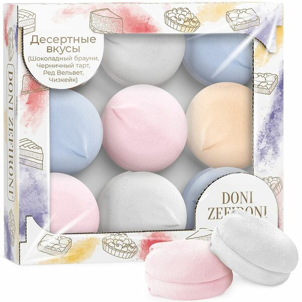Зефир DONI ZEFIRONI Десертные вкусы ассорти ароматизированное, 315г