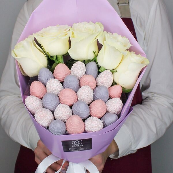 Букет с клубникой в шоколаде Нежные мечты