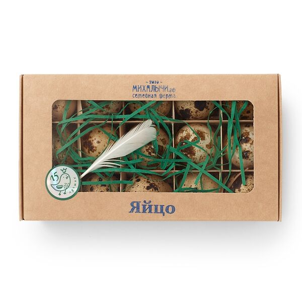 Яйцо фермерское МИХАЛЫЧИ перепелиное отборное 15шт