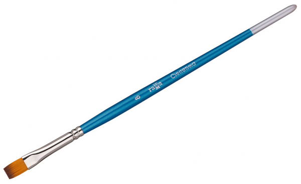 Кисть художественная синтетика №08 плоская ТМ Гамма