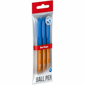 Набор шариковых ручек Berlingo Skyline светло-синий, 0,7мм, Арт. CBp_07130_3, 3шт