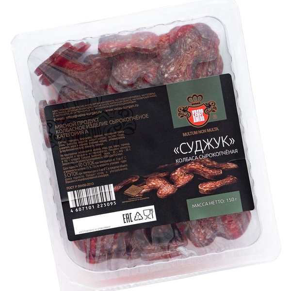 Суджук Велес сырокопченый нарезка