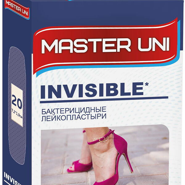 Master Uni Invisible Лейкопластырь бактерицидный 20 шт