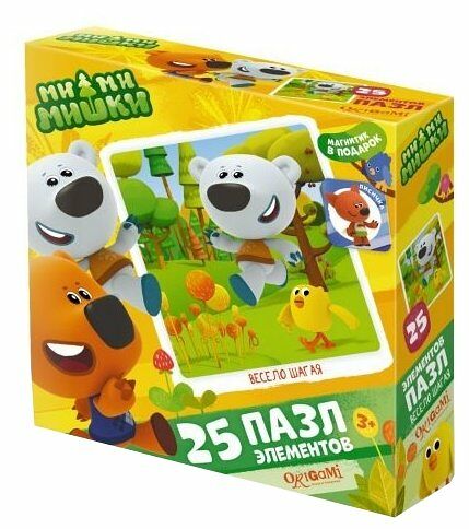 Пазлы для малышей Origami МиМиМишки Весело шагая, 03503, 25 элементов