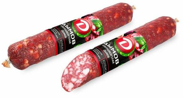 Колбаса сырокопченая полусухая Брауншвейгская ТМ Дымов