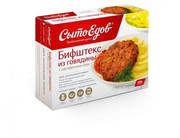 Бифштекс из говядины СытоЕдов с картофельным пюре