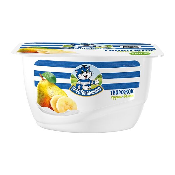 Продукт творожный Простоквашино груша-банан 3.6%, 130 г
