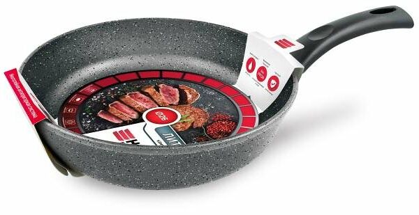 Сковорода Нева Металл Посуда литая серый гранит, 26 см