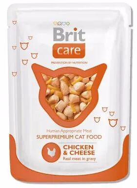 Влажный корм для кошек Brit Care Курица и сыр