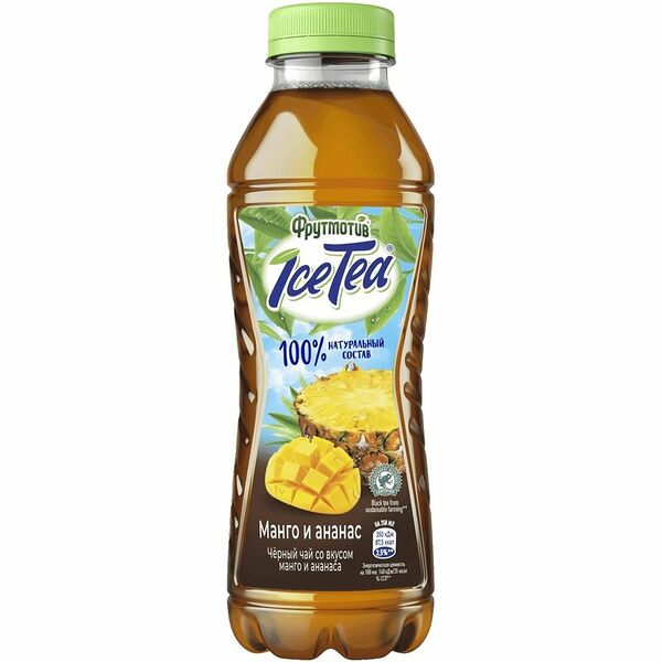 Напиток сокосодержащий Фрутмотив Чёрный чай манго и ананас негазированный, 500мл