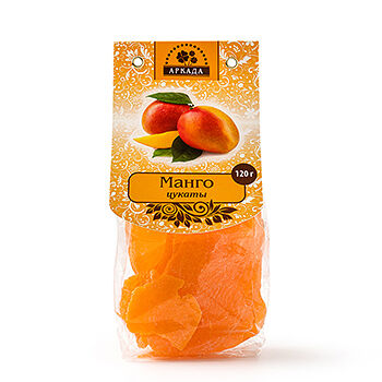Цукаты Аркада манго сушеное 120г, Россия