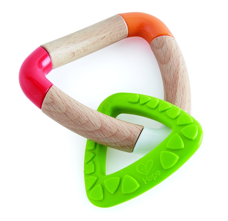 

Игрушка Hape прорезыватель (треугольники, бежевый и зеленый) для новорожденных, Китай