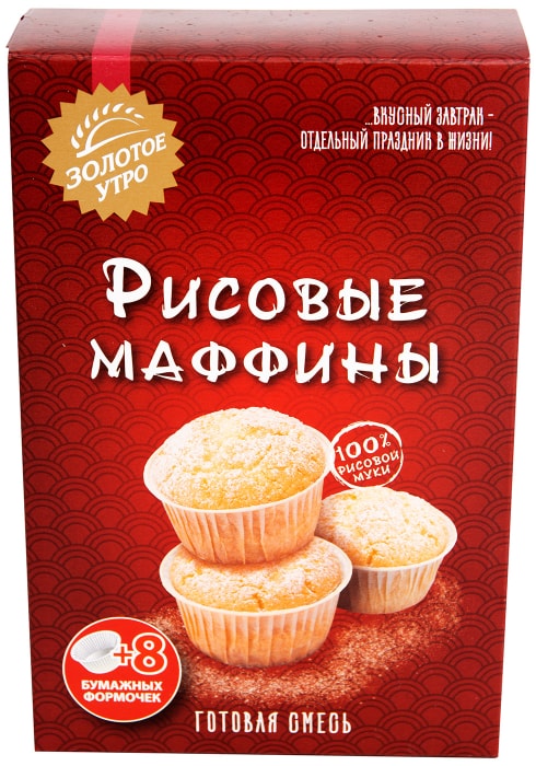 

Смесь для выпечки Золотое утро Маффины рисовые 250г
