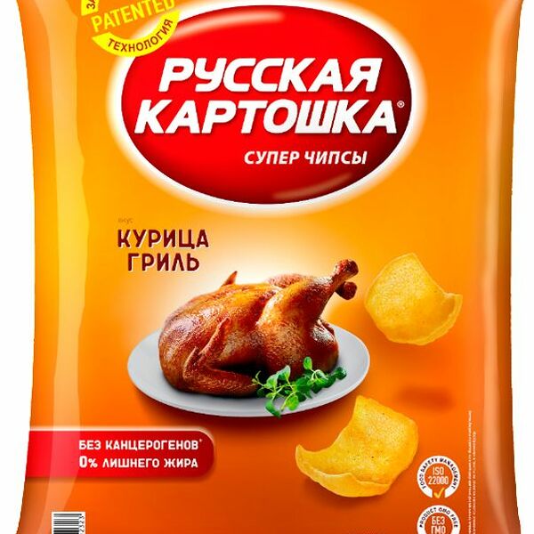 Чипсы Русская картошка со вкусом курица гриль