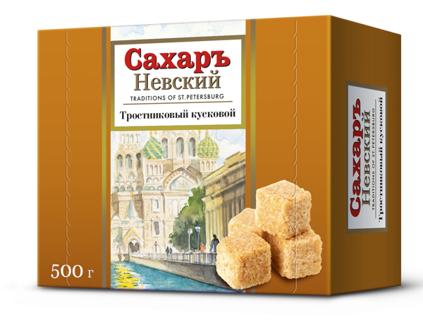 Сахар тростниковый Невский кусковой нерафинированный