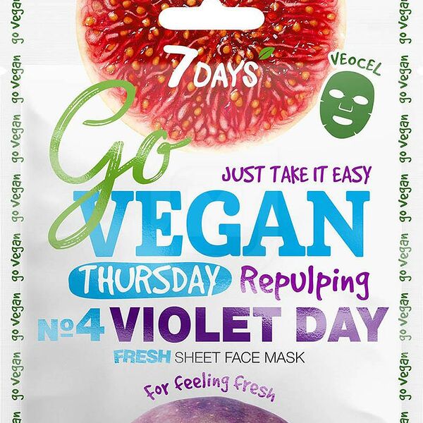 Маска для лица 7days Тканевая Go vegan Tuesday