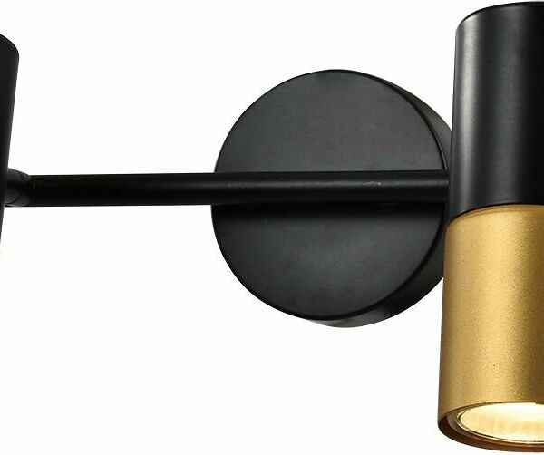 Светильник настенно-потолочный Rivoli Belladonna черный, золото 30X21X16