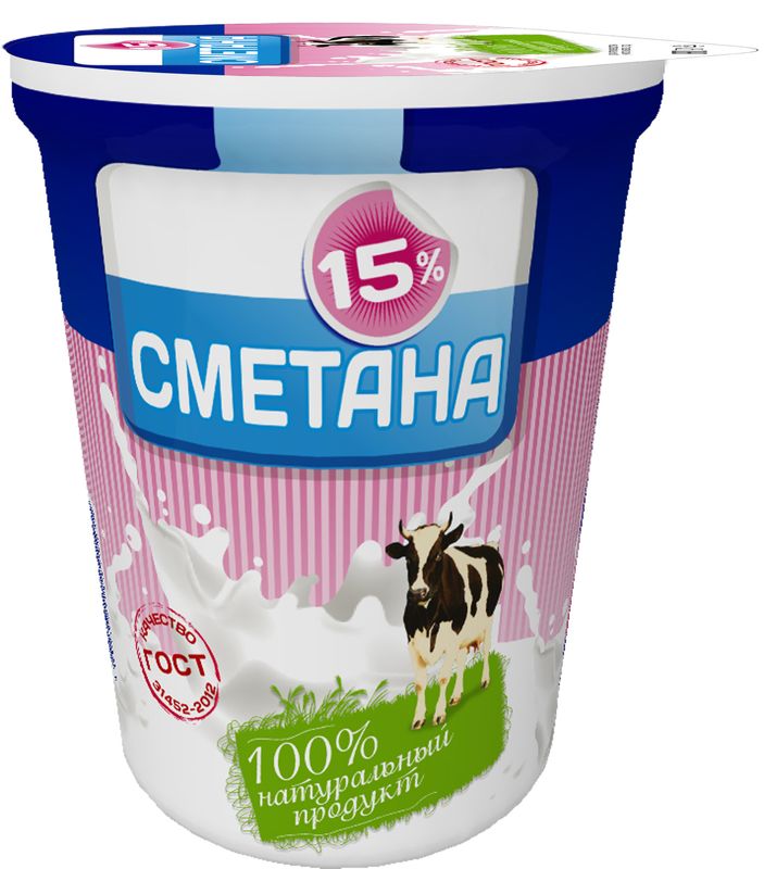 

Сметана Волжаночка 15% 315 г