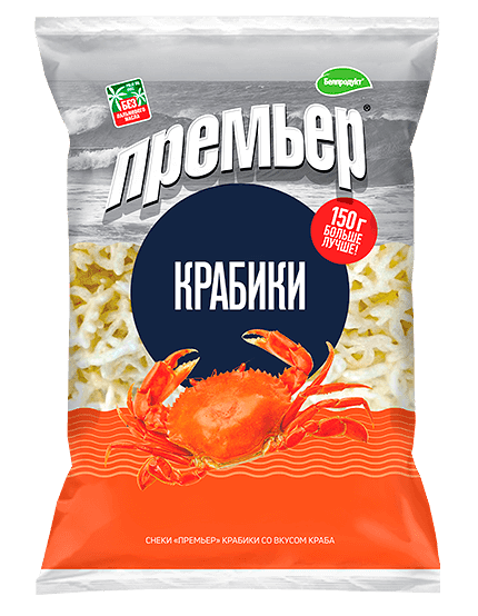 Снеки Премьер крабики Краб 150г