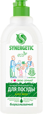 Средство для мытья посуды Synergetic Сочный лимон Сочное яблоко Алоэ вера аромат в ассортименте