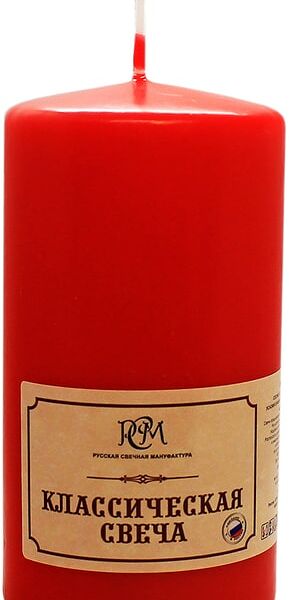 Свеча РСМ Классическая красная 6*12см