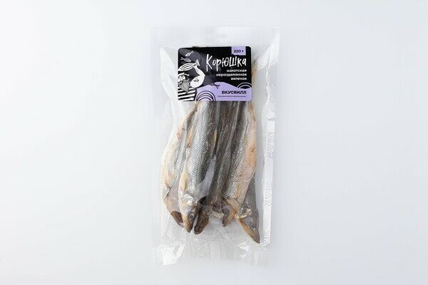 Корюшка азиатская неразделанная вяленая 17+, 220 г