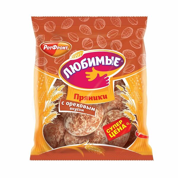 Пряники с ореховым вкусом Любимые, 400г