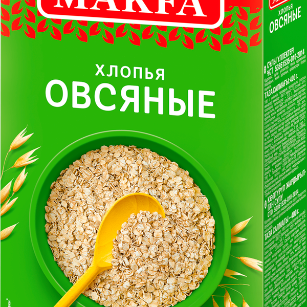 Хлопья овсяные Макфа, 400г