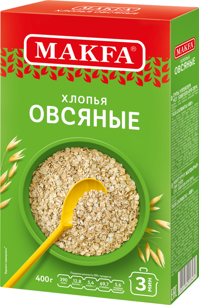 

Хлопья овсяные Макфа, 400г