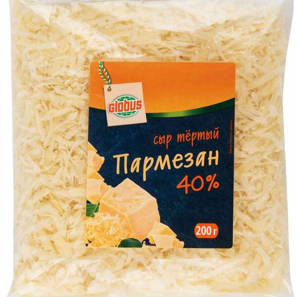 Сыр Пармезан тертый Глобус 40%