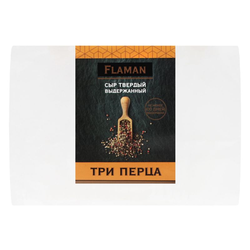

Сыр твердый Flaman Три перца, выдержка 3 месяца, 40% 200 г