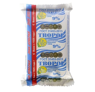 Творог Дмитровский Молочный Завод 9% 180 г