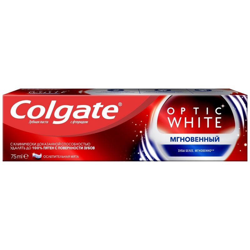 

Зубная паста Colgate Optic White Мгновенный 75 мл