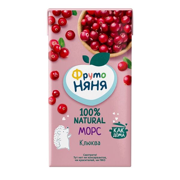 Морс детский Фрутоняня Клюква с 3 лет