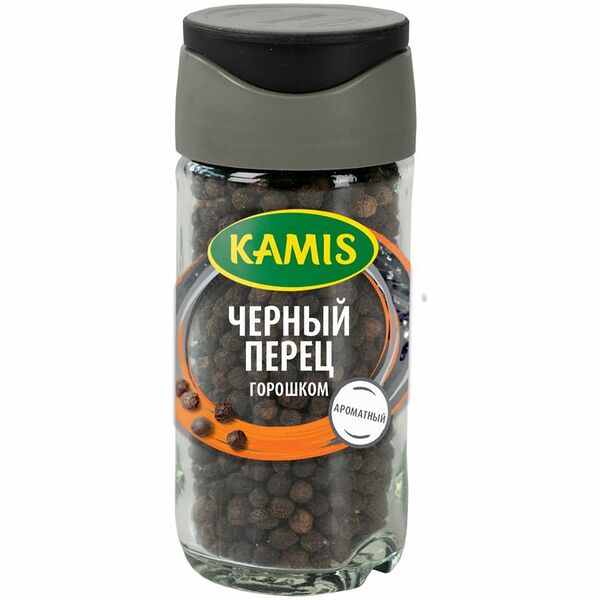 Перец черный Kamis горошком целый, 38г