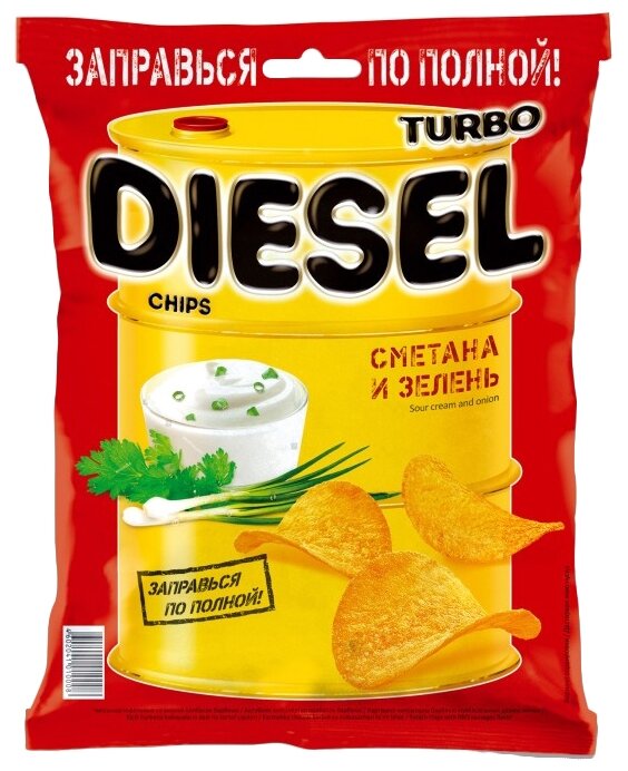 

Чипсы Turbo Diesel Сметана и зелень