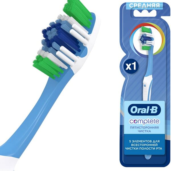 Зубная щетка Oral-B Complex Пятисторонняя чистка средней жесткости