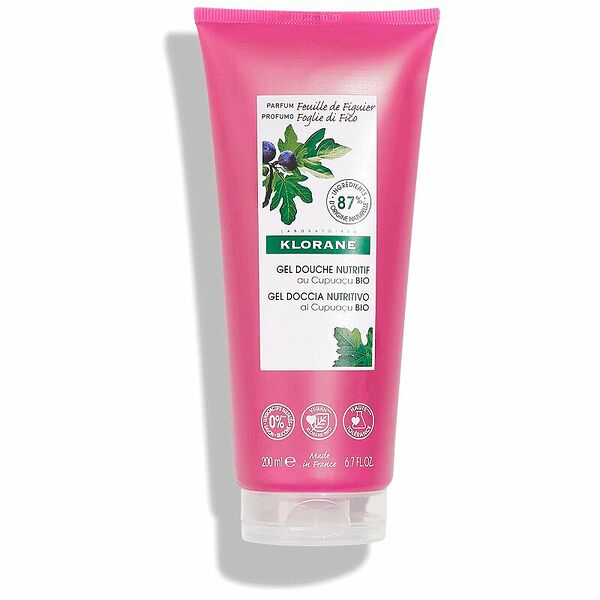 Klorane гель для душа питательный нежный инжир с органическим маслом купуасу 200 мл