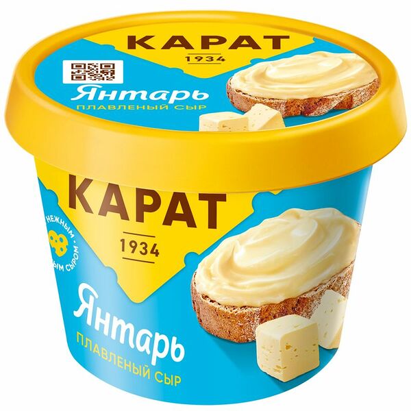 Сыр плавленый Карат Янтарь 45% 230 г