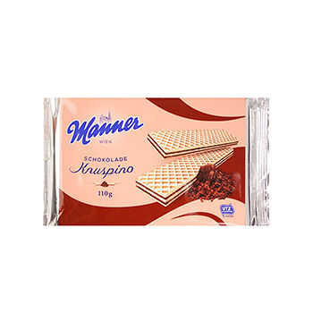 Вафли Manner Knuspino с шоколадным кремом