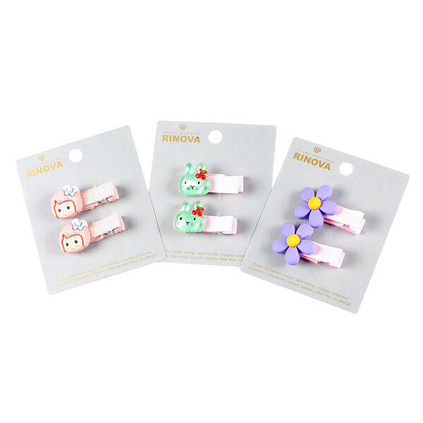 Зажимы для собачьих волос 2 штуки на бирке, в ассортименте