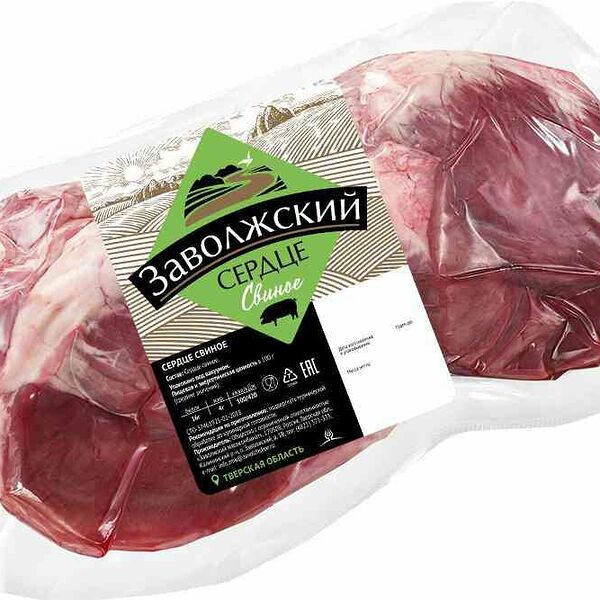 Сердце свиное охлаждённое Заволжский