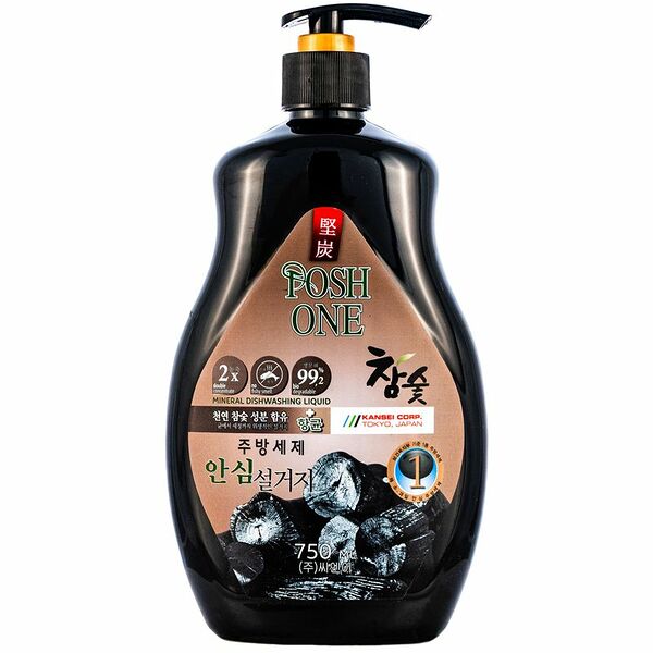 Средство для мытья посуды, овощей и фруктов Posh One Древесный уголь