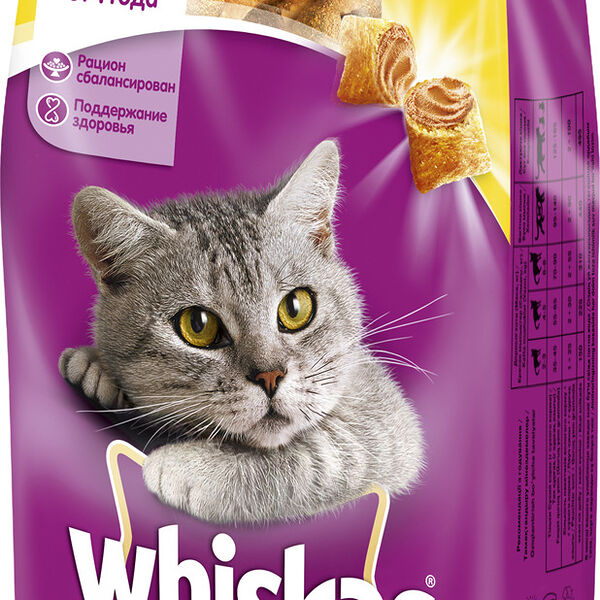 Корм для кошек от 1 года Whiskas Подушечки с курицей и индейкой