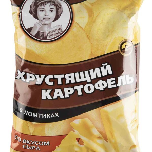 Чипсы картофельные Хрустящий картофель в ломтиках со вкусом Сыра