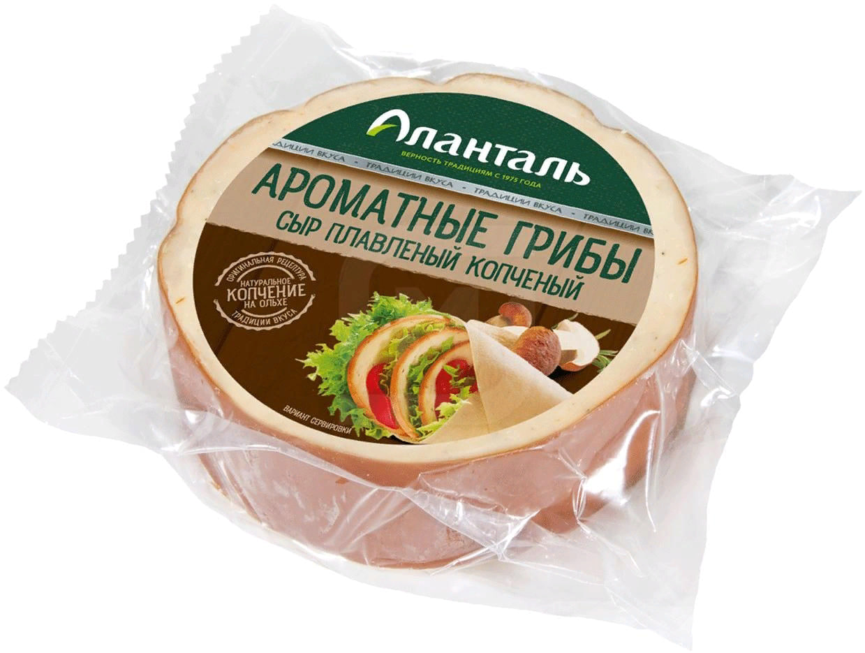 

Сыр плавленый Аланталь копченый с грибами 40% 240 г