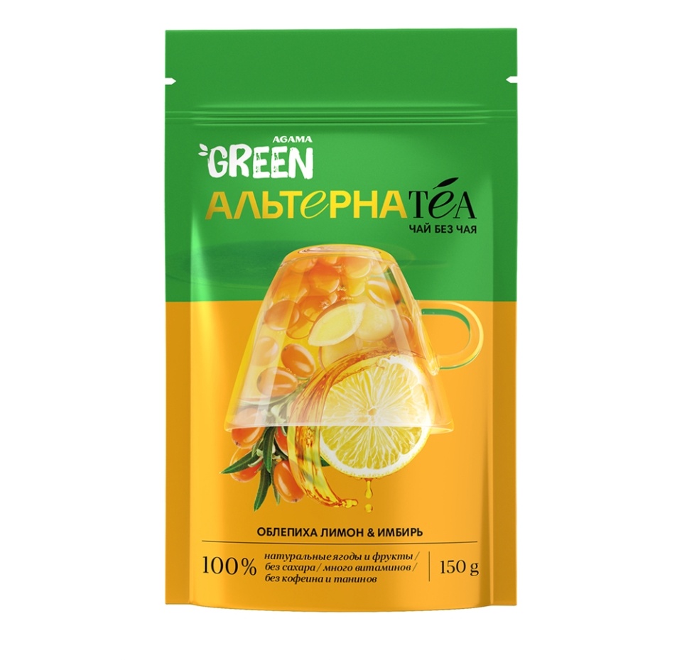 

Чайный напиток Agama Green «Лимон-имбирь с облепихой» 150 г, Россия