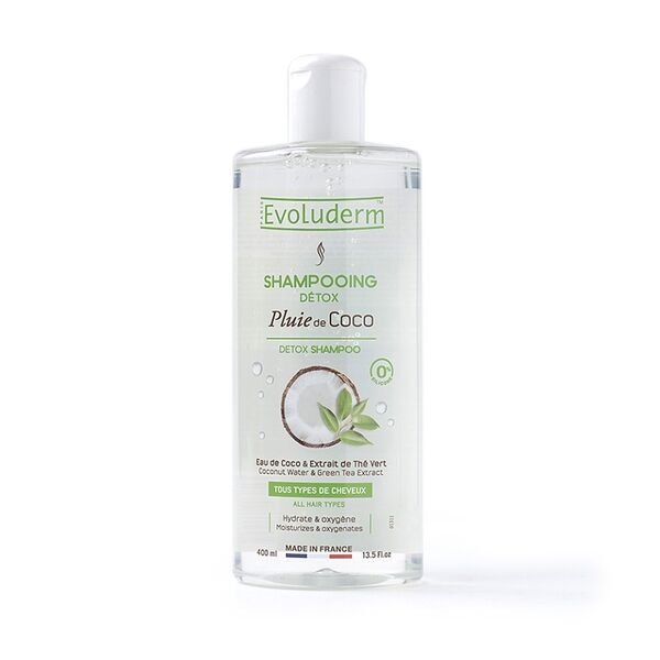 Шампунь Evoluderm Pluie De Coco с кокосовой водой и зеленым чаем для всех типов волос
