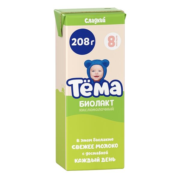 Биолакт для детей Тёма сладкий 3.2% без змж 208 г